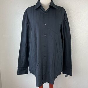 NWT Black Button Down Dress Shirt Size XL